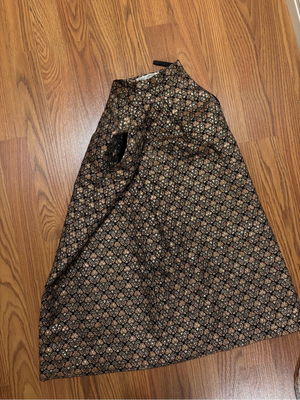 1960s Floral Metallic Brocade Skirt - Picture 7 of 9
